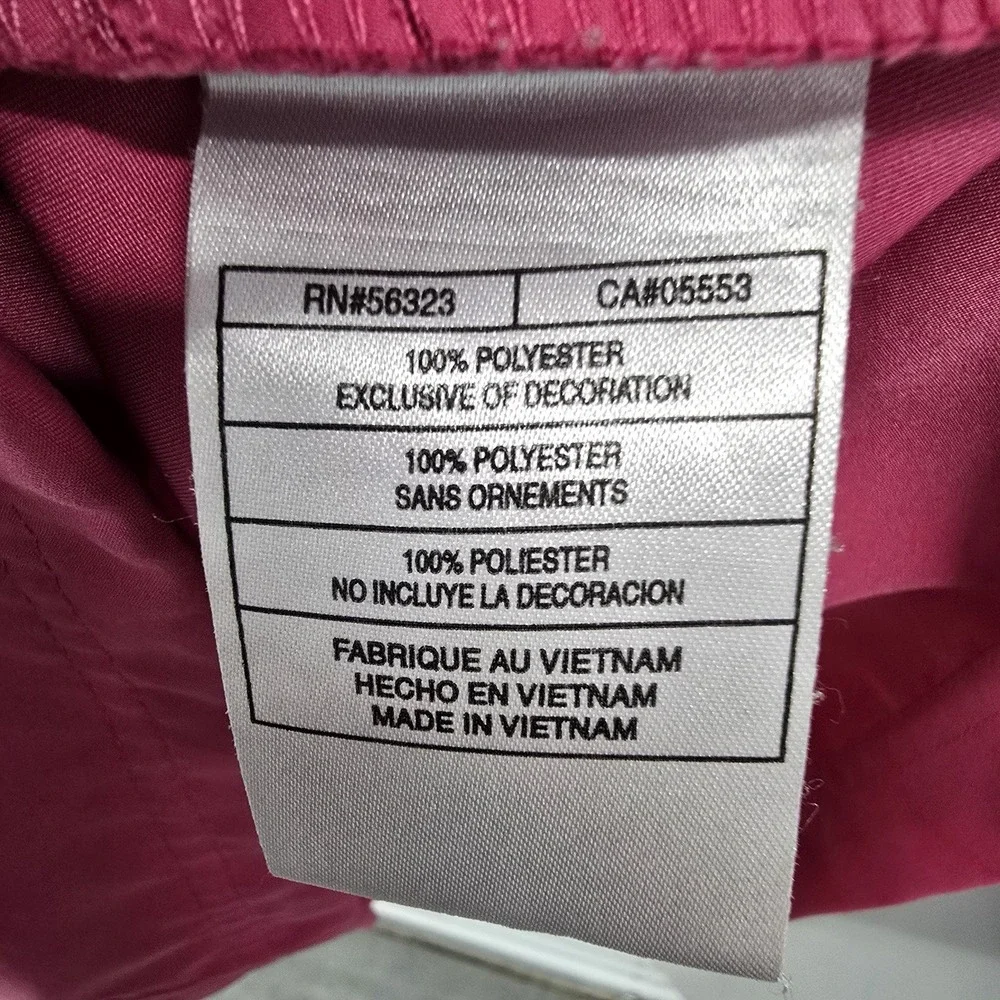 Nike Womens Medium Pink Full Zip Running Jacket Windbreaker Swoosh EUC
